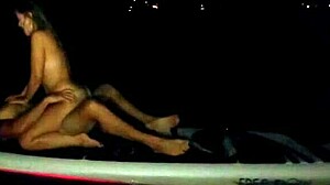 Amateur wife gets naughty on our paddle board in public