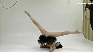 HD video of Galina markova's acrobatic stretching