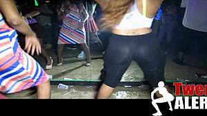 Hidden camera captures wild dancing and booty shaking at nightclub