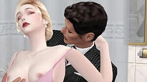 Romantická 3D sexuální scéna s mým šéfem a manželkou v Sims 4