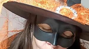 My neighbor's Halloween witch fetish takes a steamy turn with her amateur videos