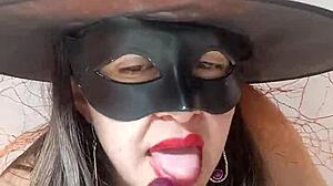 My neighbor's Halloween witch fetish takes a steamy turn with her amateur videos