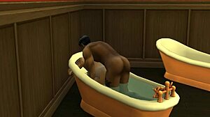 Sims 4 Wicked Whims memberikan threesome gay yang panas dengan bapa mertua