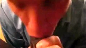 Interracial gay blowjob with big cock cum